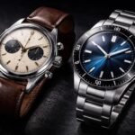 - Két japán karóra, Seiko és Citizen, összehasonlító páros képen bemutatva